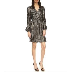 Michael Kors | Dresses | New Michael Kors Women Pleated Metallic Fit Flare Black Gold Mini Wrap Dress Xl | Poshmark Michael Kors | Dresses | New Michael Kors Women Pleated Metallic Fit Flare Black Gold Mini Wrap Dress Xl | Poshmark